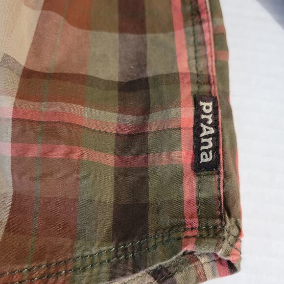 PrAna Men's Multi Plaid Long Sleeve Button Up Snap One Pocket Shirt Size Large - Picture 13 of 13